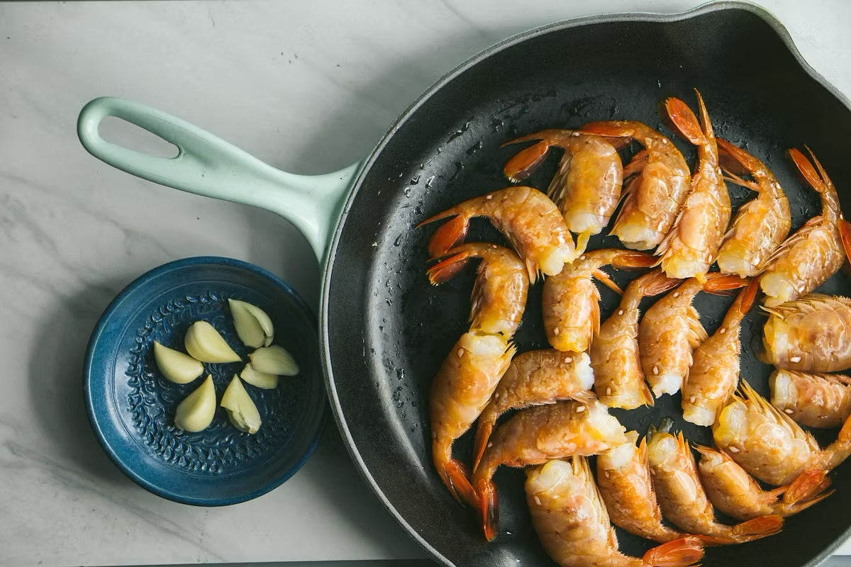 Simple Sautéed Spot Prawns