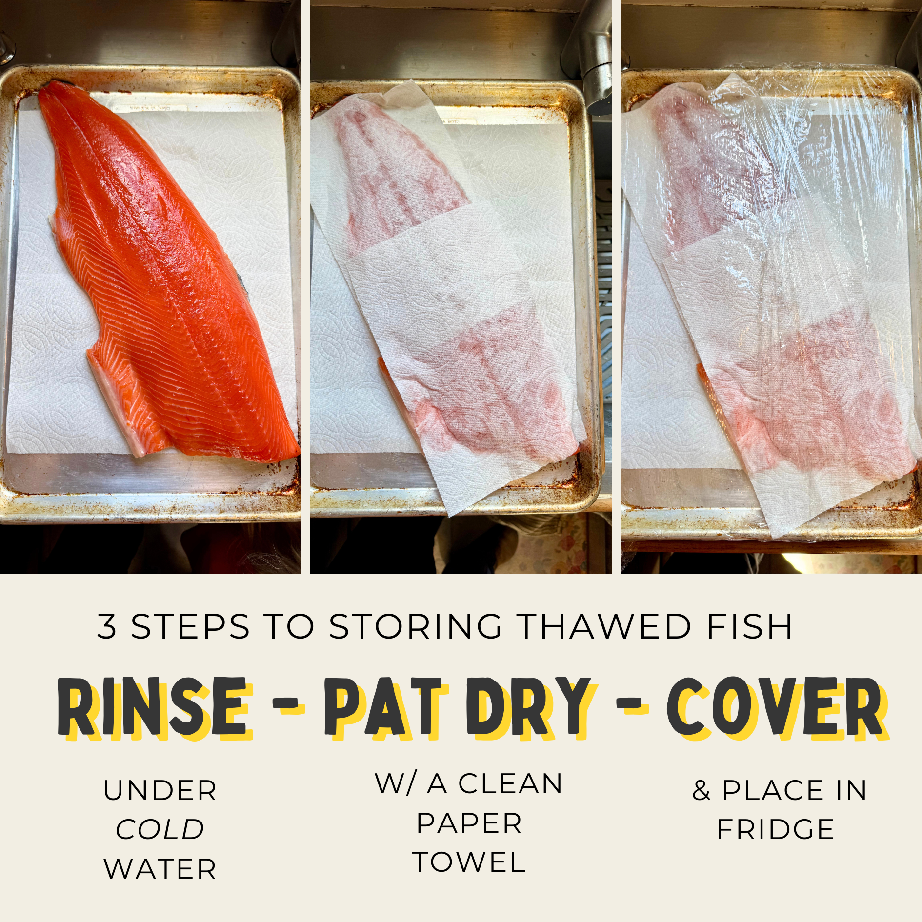 What's the best way to store thawed fish?