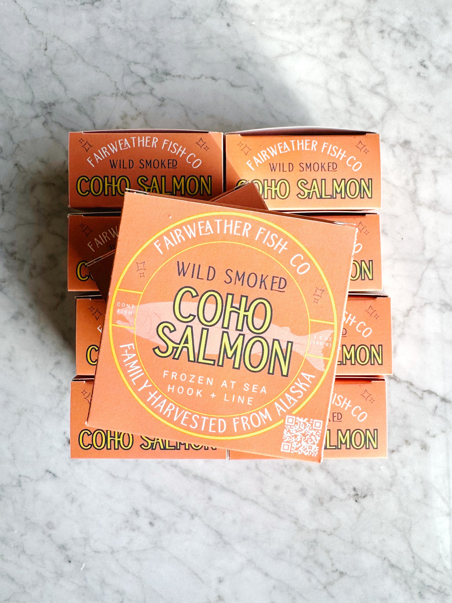[10 pack!] Smoked + Tinned Coho Salmon, 3.5 oz